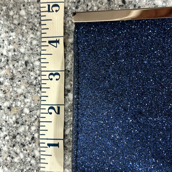INC International Concepts Blue Sparkle Clutch Purse - Picture 9 of 10